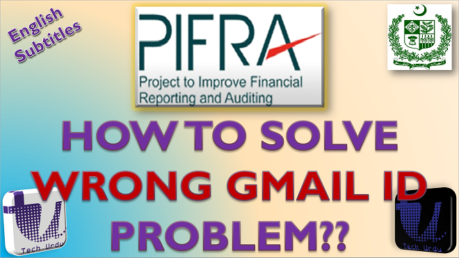 wrong gmail problem on pifra