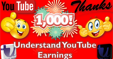 1000 Subscribers - Thanks - YouTube Earnings 2017