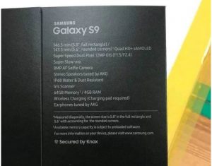 Samsung Galaxy S9 Retail Box