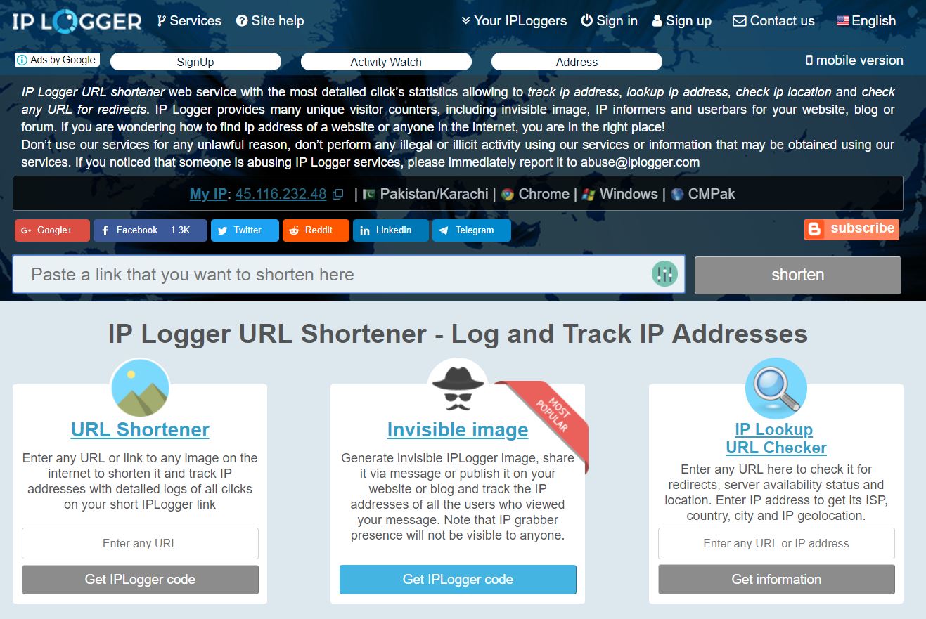 Trace Mobile Location Using IP Address IPlogger website - Tech Urdu Trace Mobile Number Exact Location