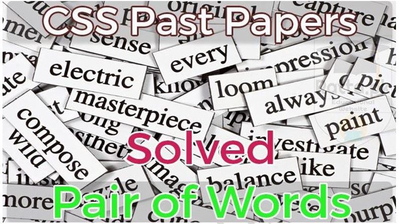 Pair of Words Solved - Tech Urdu