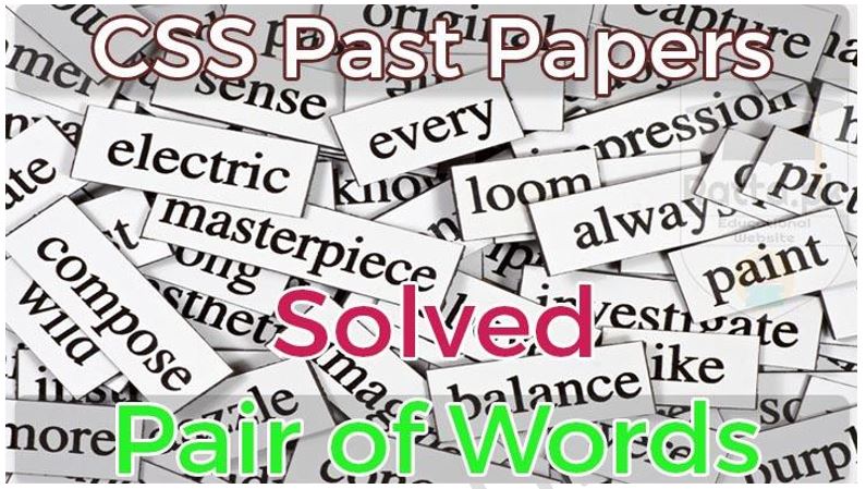 Pair of Words Solved - Tech Urdu