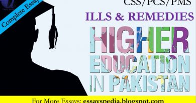 Higher Education in Pakistan - Ills & Remedies | Complete Essay with Outline