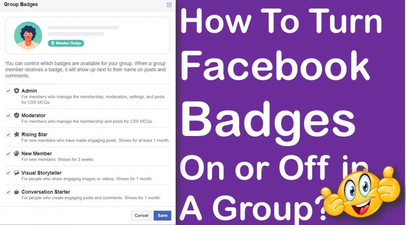 How To Turn Facebook Badges On or Off in A Group? - Tech Urdu