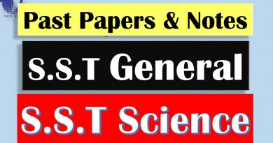 S.S.T General & S.S.T Science Past Question Papers & Notes (Free Download) - Tech Urdu