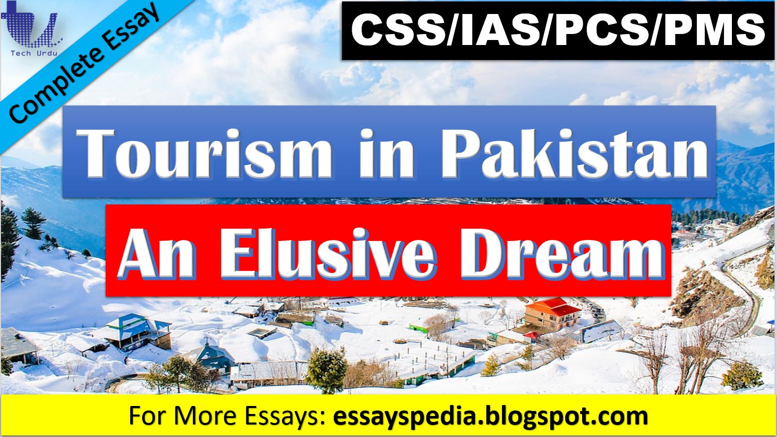 essay on tourism in urdu