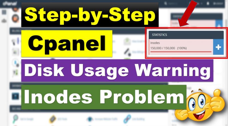 Here is How to Solve Cpanel - Disk Usage Warning & Inodes Problem - techurdu.net