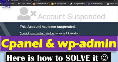 Account Suspension - Cpanel & wp-admin Suspended - techurdu.net