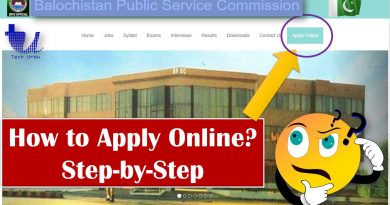 How to Apply Online on BPSC (Balochistan Public Service Commission) for Posts? - techurdu.net